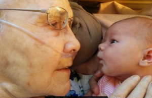 Baby Meets Great Grandma for 1st Time